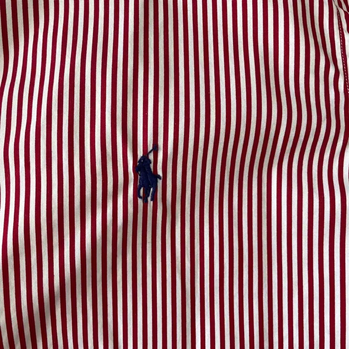 폴로 커스텀핏 셔츠 L 신형 버건디 스트라이프 상품이미지5
