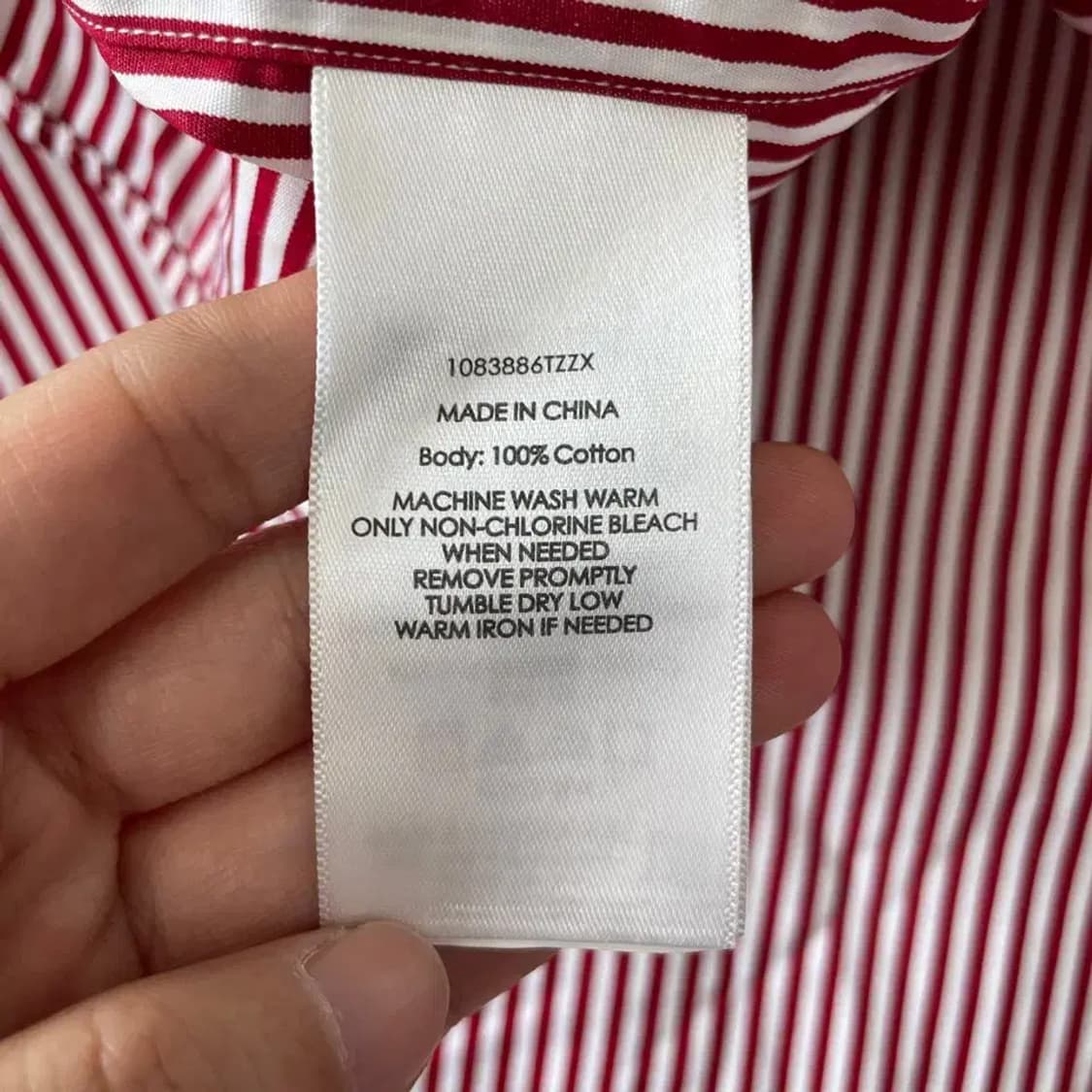 폴로 커스텀핏 셔츠 L 신형 버건디 스트라이프 상품이미지6