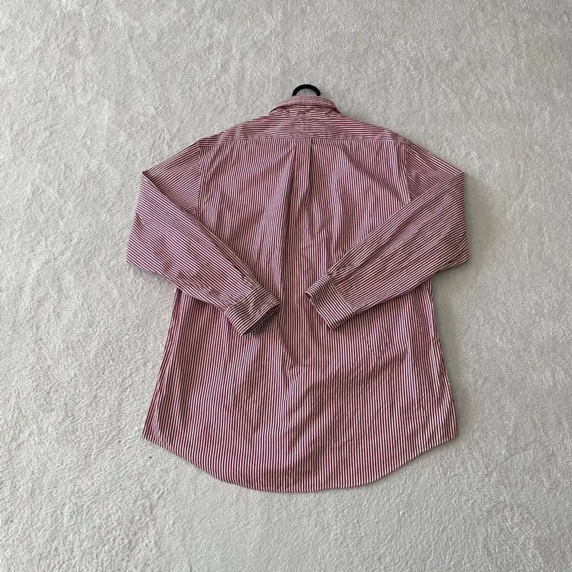 폴로 커스텀핏 셔츠 L 신형 버건디 스트라이프 상품이미지8