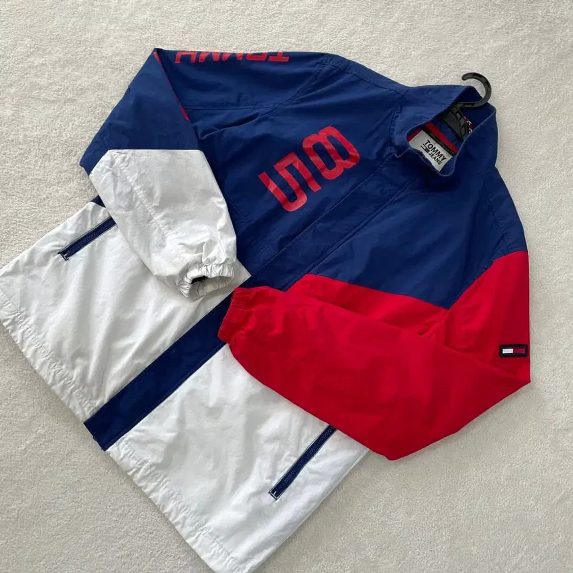 L 타미힐피거 컬러블록 바람막이 자켓 상품이미지3