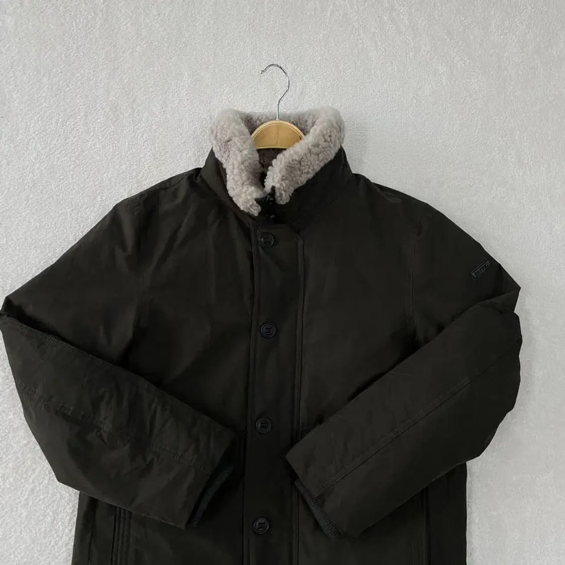 M 헤지스 2024 남성 구스다운 양털카라 패딩 95 상품이미지2