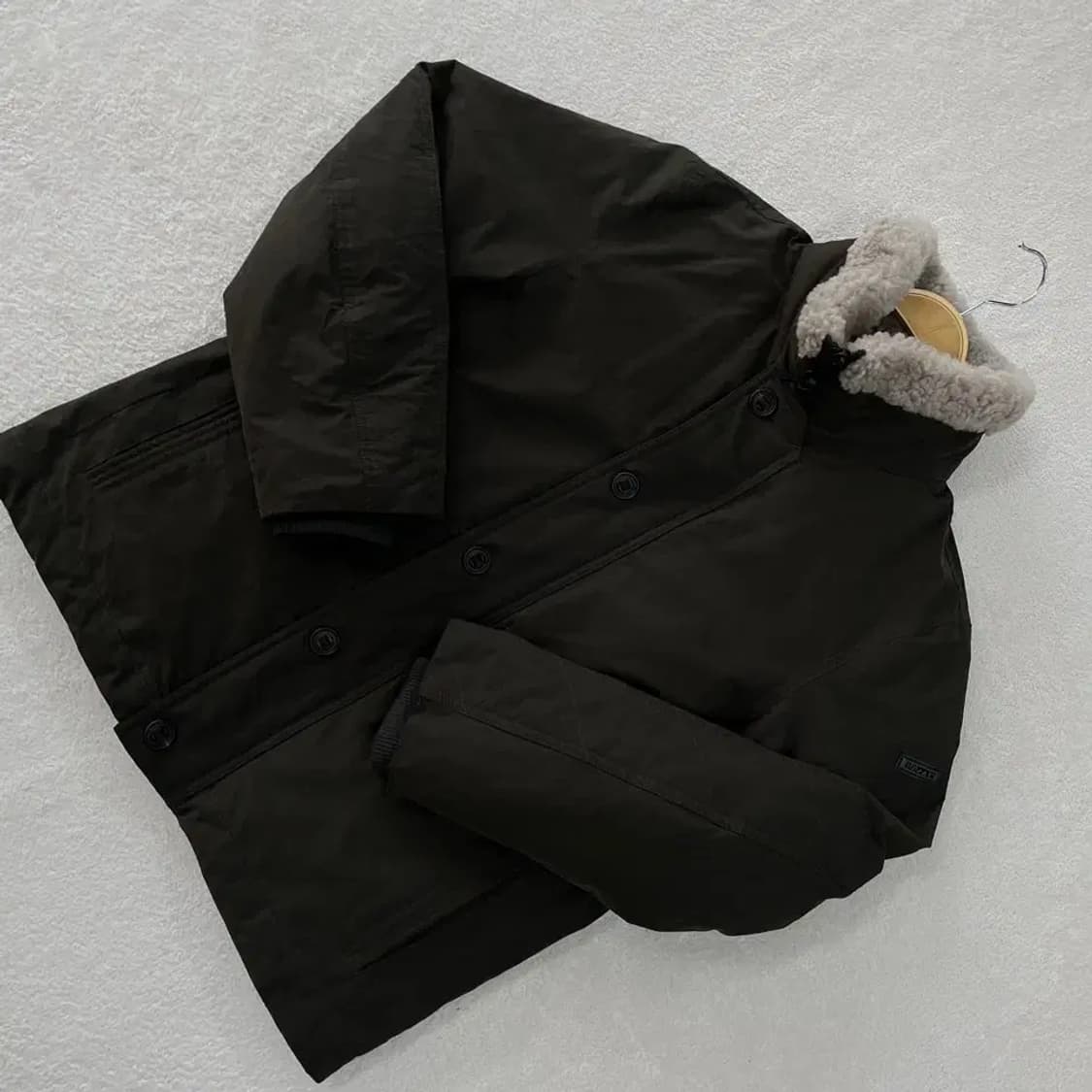 M 헤지스 2024 남성 구스다운 양털카라 패딩 95 상품이미지3