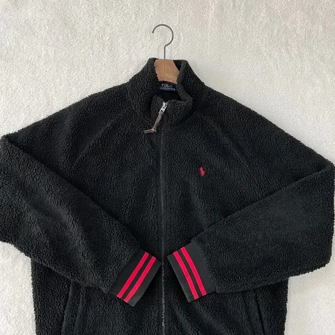 L 폴로 블랙 후리스 자켓 상품이미지2