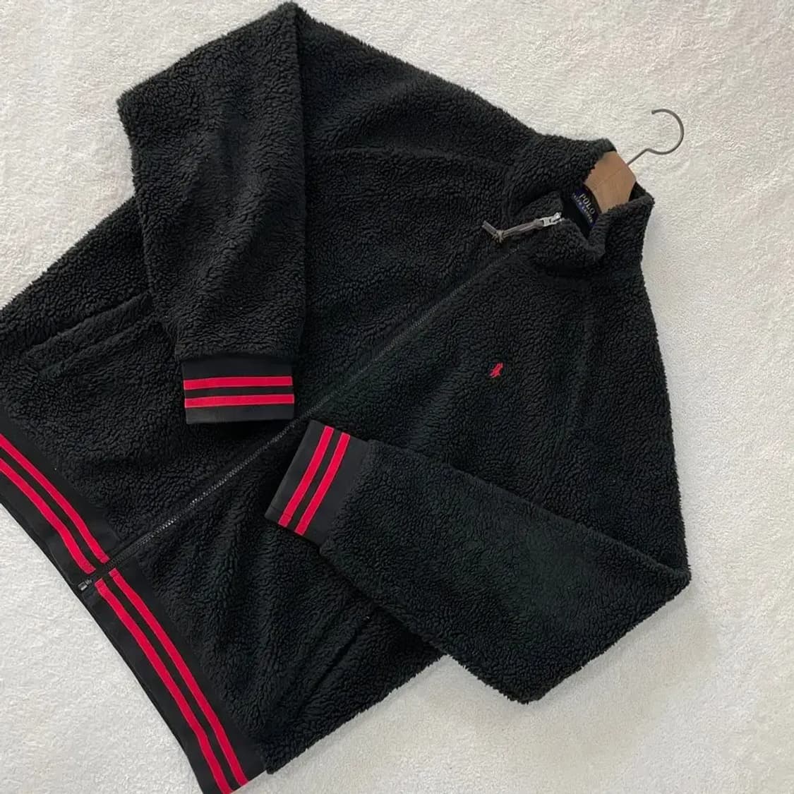 L 폴로 블랙 후리스 자켓 상품이미지3