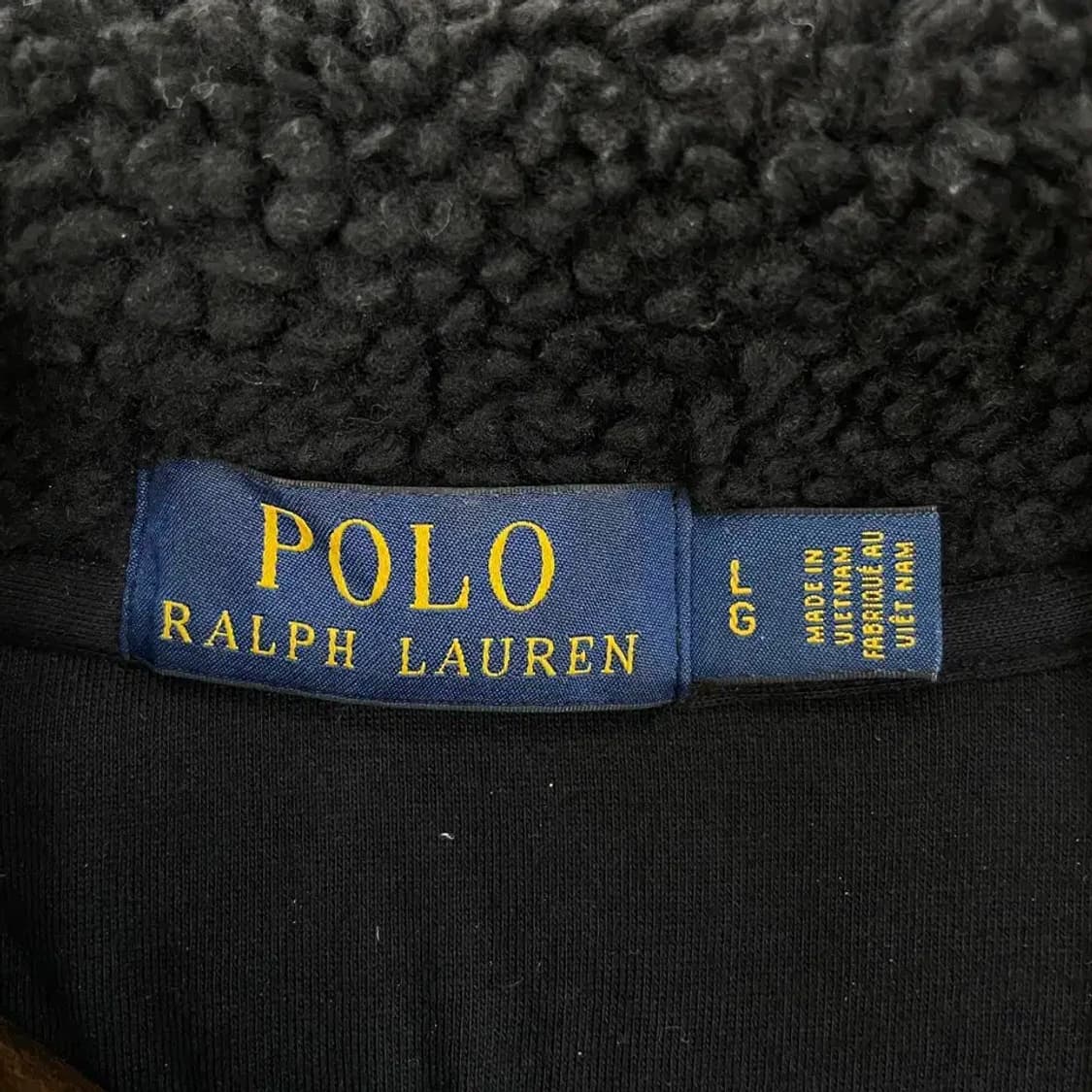 L 폴로 블랙 후리스 자켓 상품이미지4