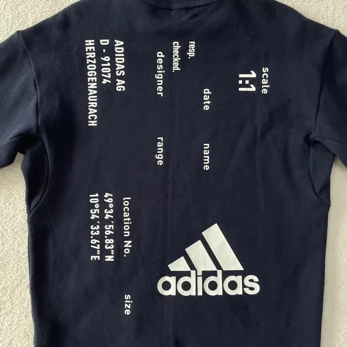 M 아디다스 백로고 네이비 맨투맨 95 상품이미지9