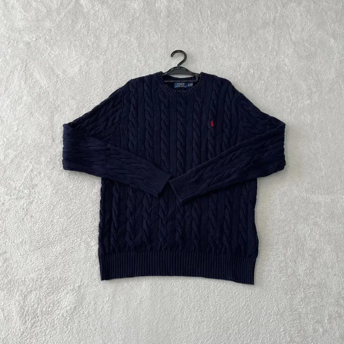 폴로 케이블 꽈배기니트 XL 네이비 상품이미지1