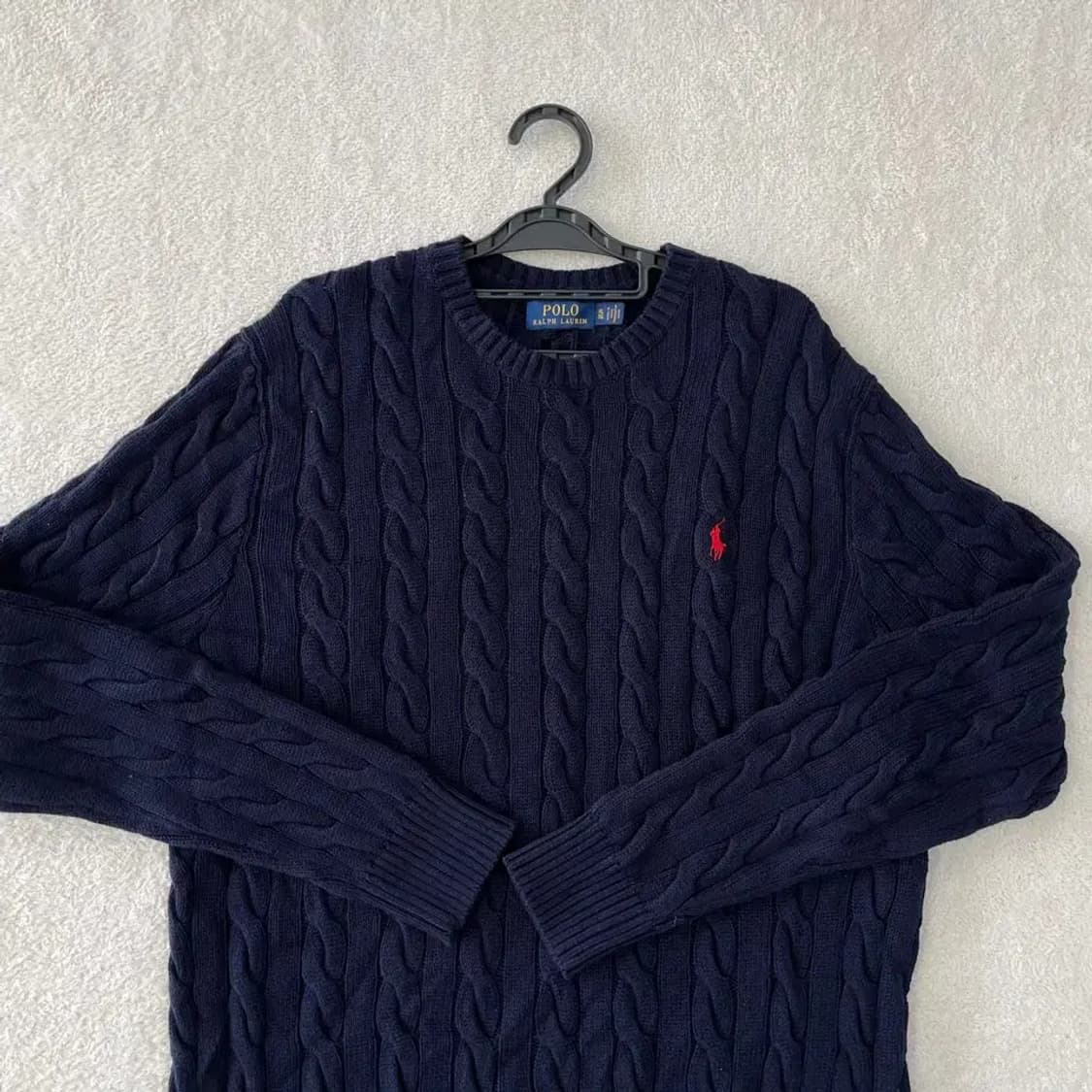 폴로 케이블 꽈배기니트 XL 네이비 상품이미지2