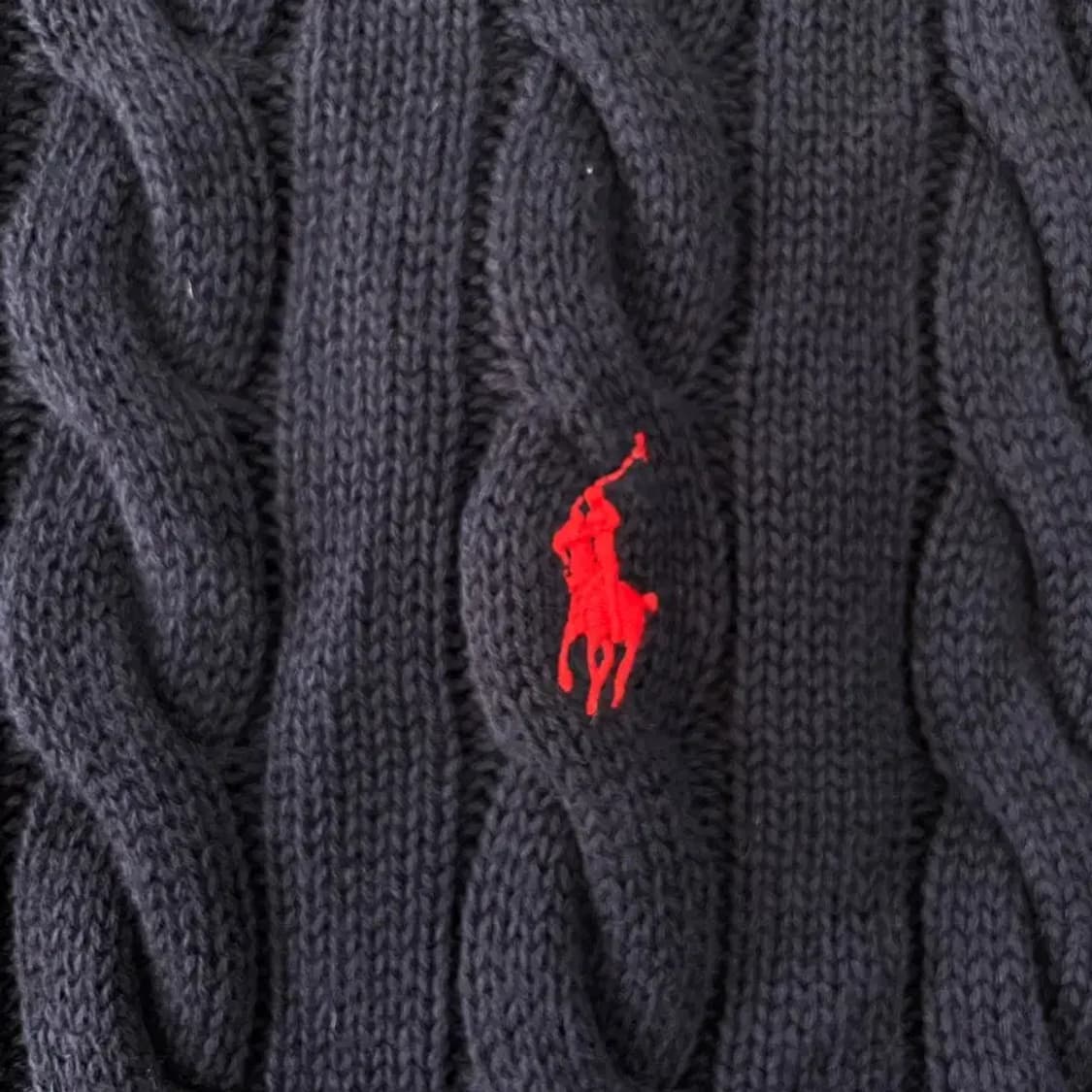 폴로 케이블 꽈배기니트 XL 네이비 상품이미지3