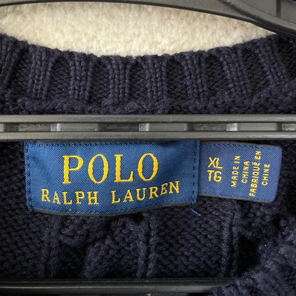 폴로 케이블 꽈배기니트 XL 네이비 상품이미지4