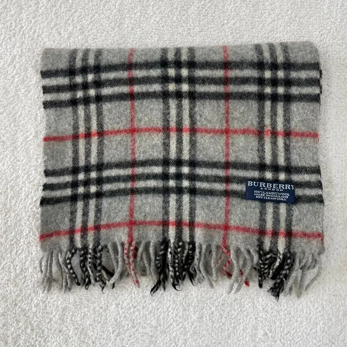 버버리 램스울 머플러 그레이 회색 상품이미지2