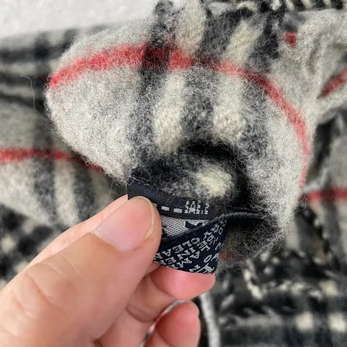 버버리 램스울 머플러 그레이 회색 상품이미지5