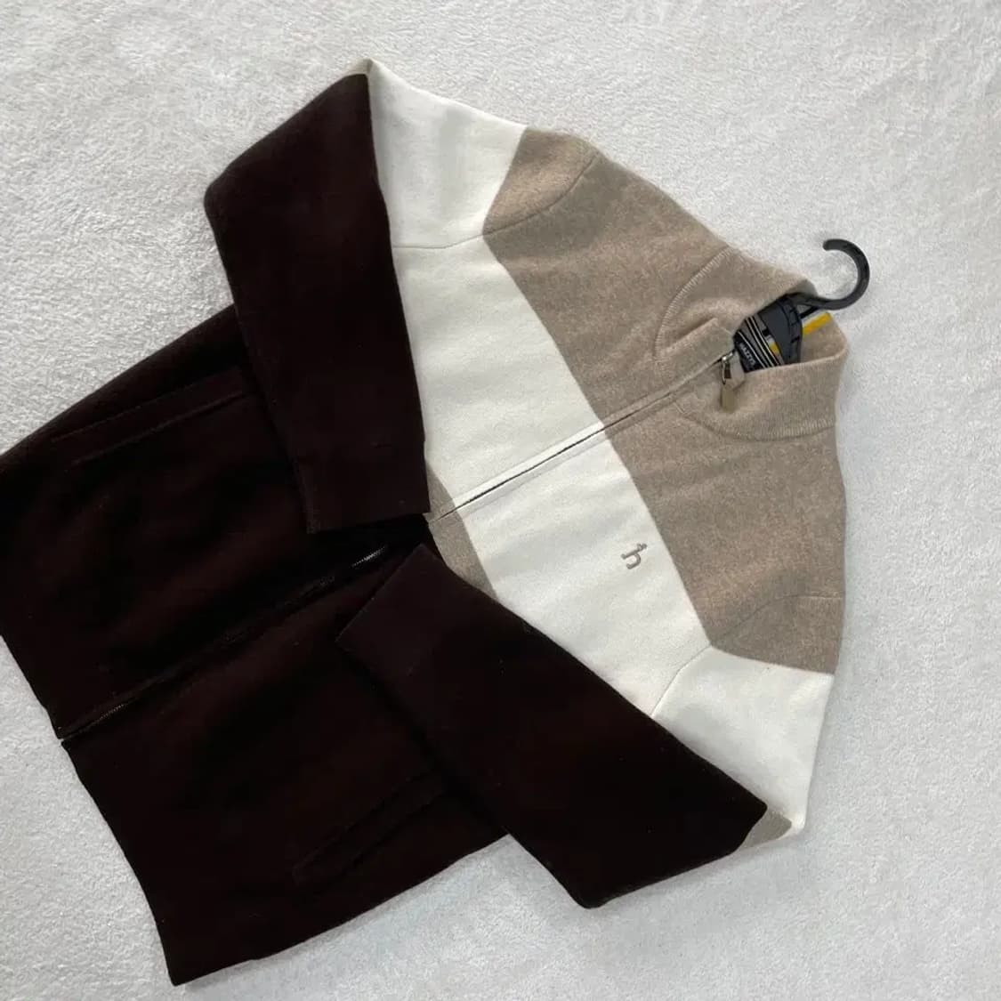 L 헤지스 남성 신형 울 방풍니트집업 자켓 100 상품이미지3