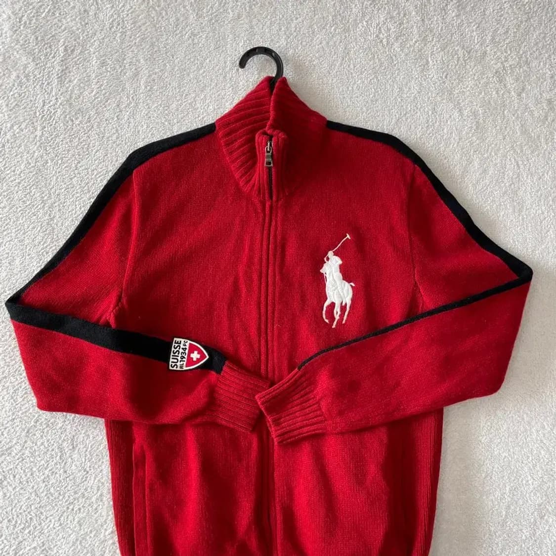 M 폴로 빅포니 램스울 니트집업 빅로고 자켓 스위스 치프키프 상품이미지2