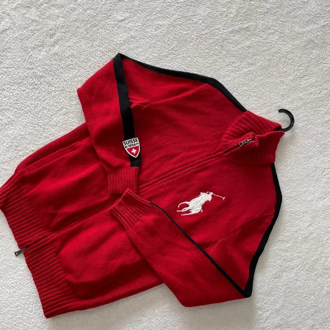 M 폴로 빅포니 램스울 니트집업 빅로고 자켓 스위스 치프키프 상품이미지3