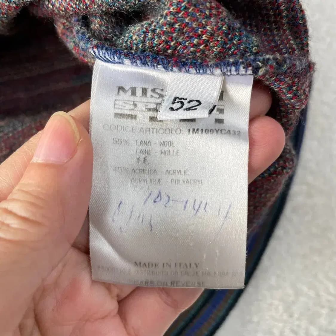 미쏘니 패턴 니트 100-105 L 상품이미지5