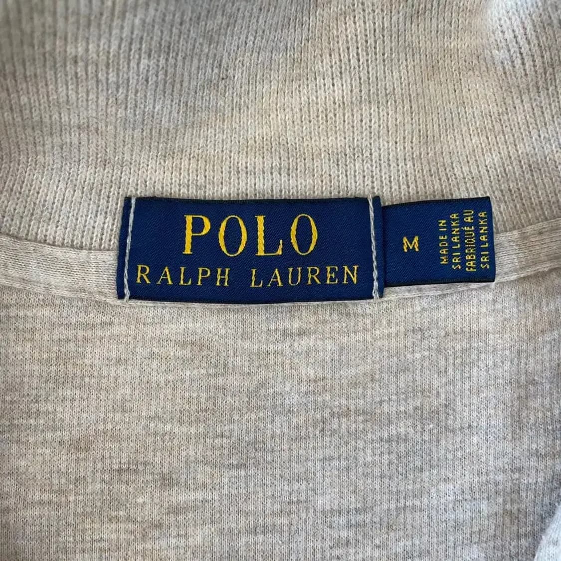 M 폴로 반집업 하프집 니트 남성 베이지 상품이미지4