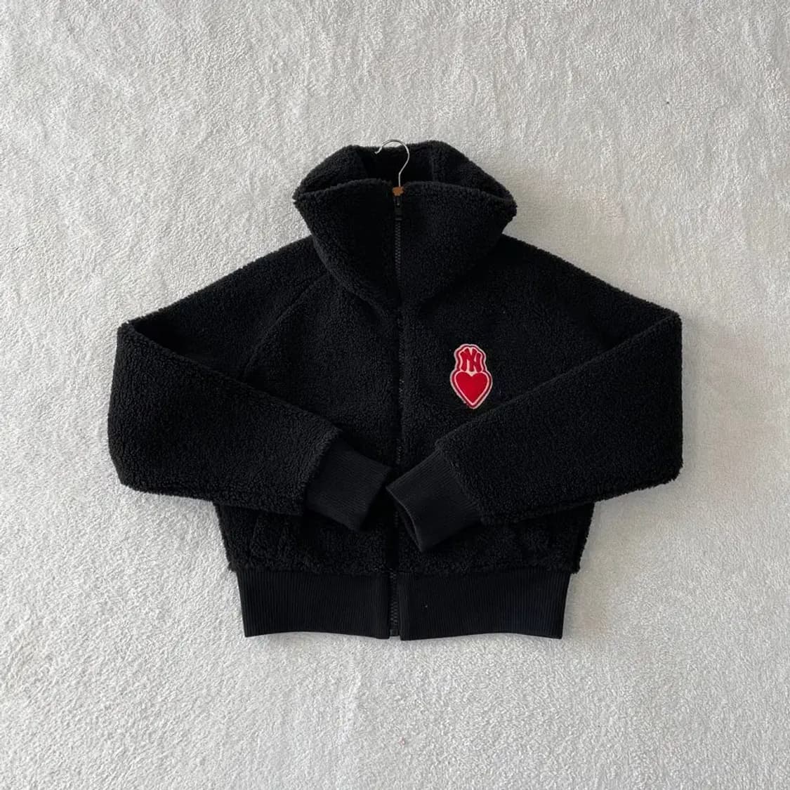 [S] MLB 여성 신형 하트크롭 후리스 자켓 상품이미지1