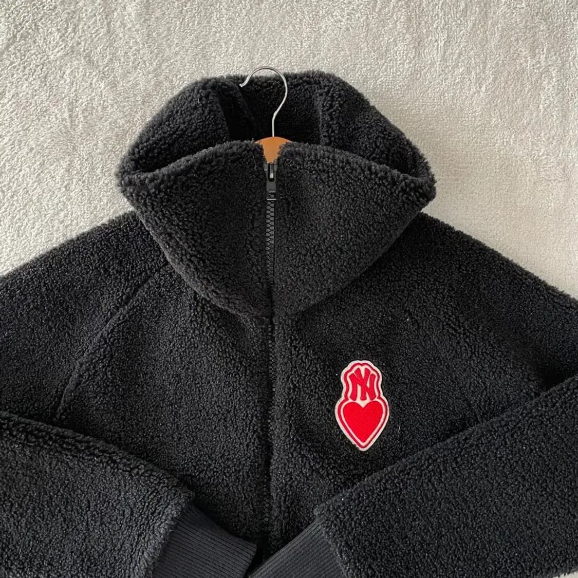 [S] MLB 여성 신형 하트크롭 후리스 자켓 상품이미지2