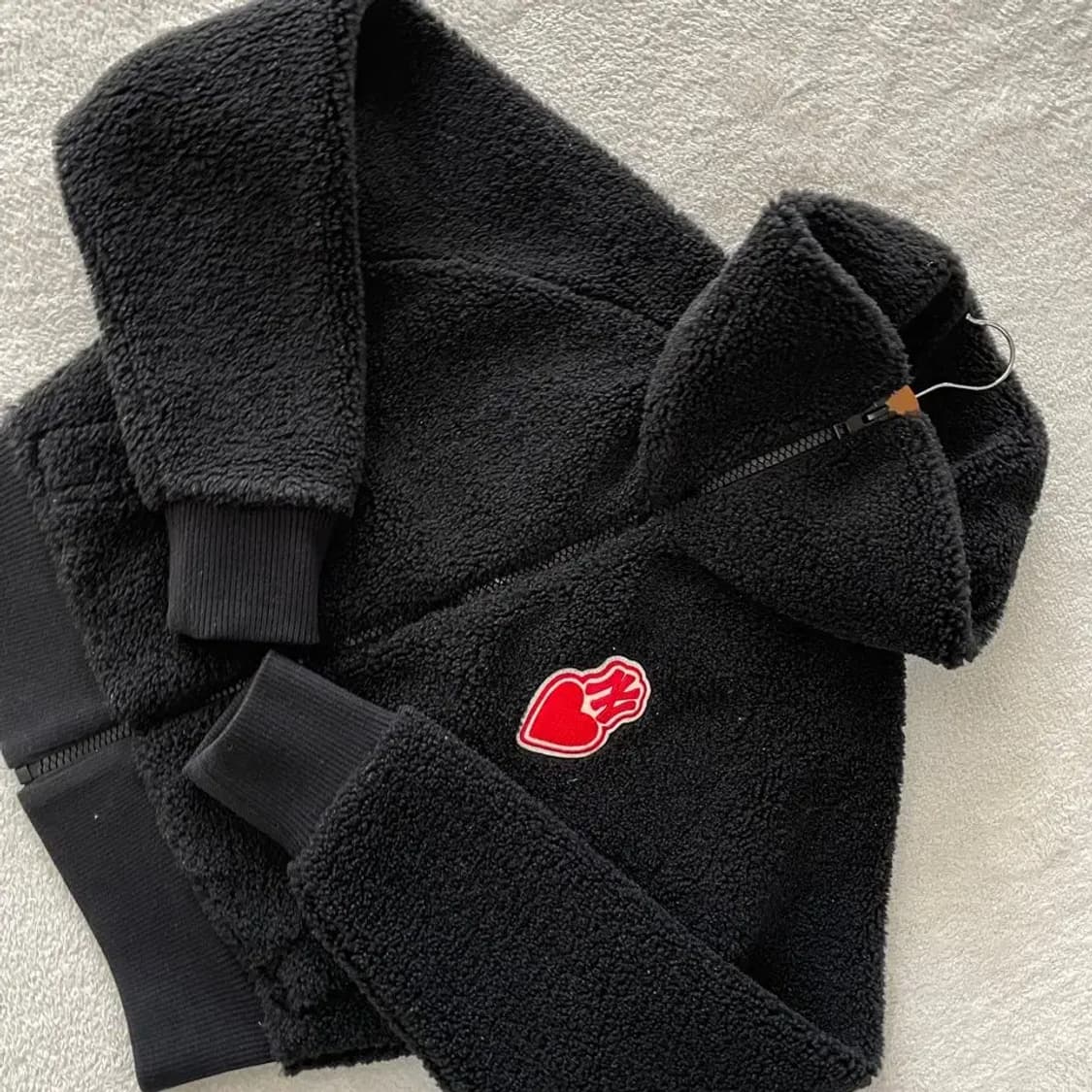 [S] MLB 여성 신형 하트크롭 후리스 자켓 상품이미지3