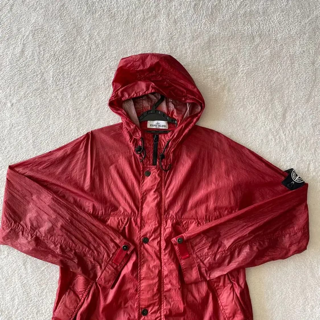 M 스톤아일랜드 라미 바람막이 자켓 화이트와펜 상품이미지2