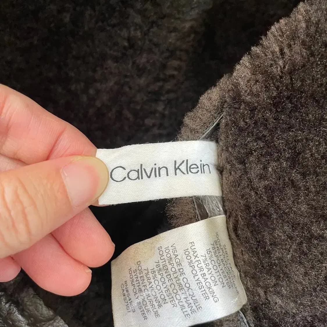 L 캘빈클라인 남성 무스탕 가죽자켓 100 상품이미지5