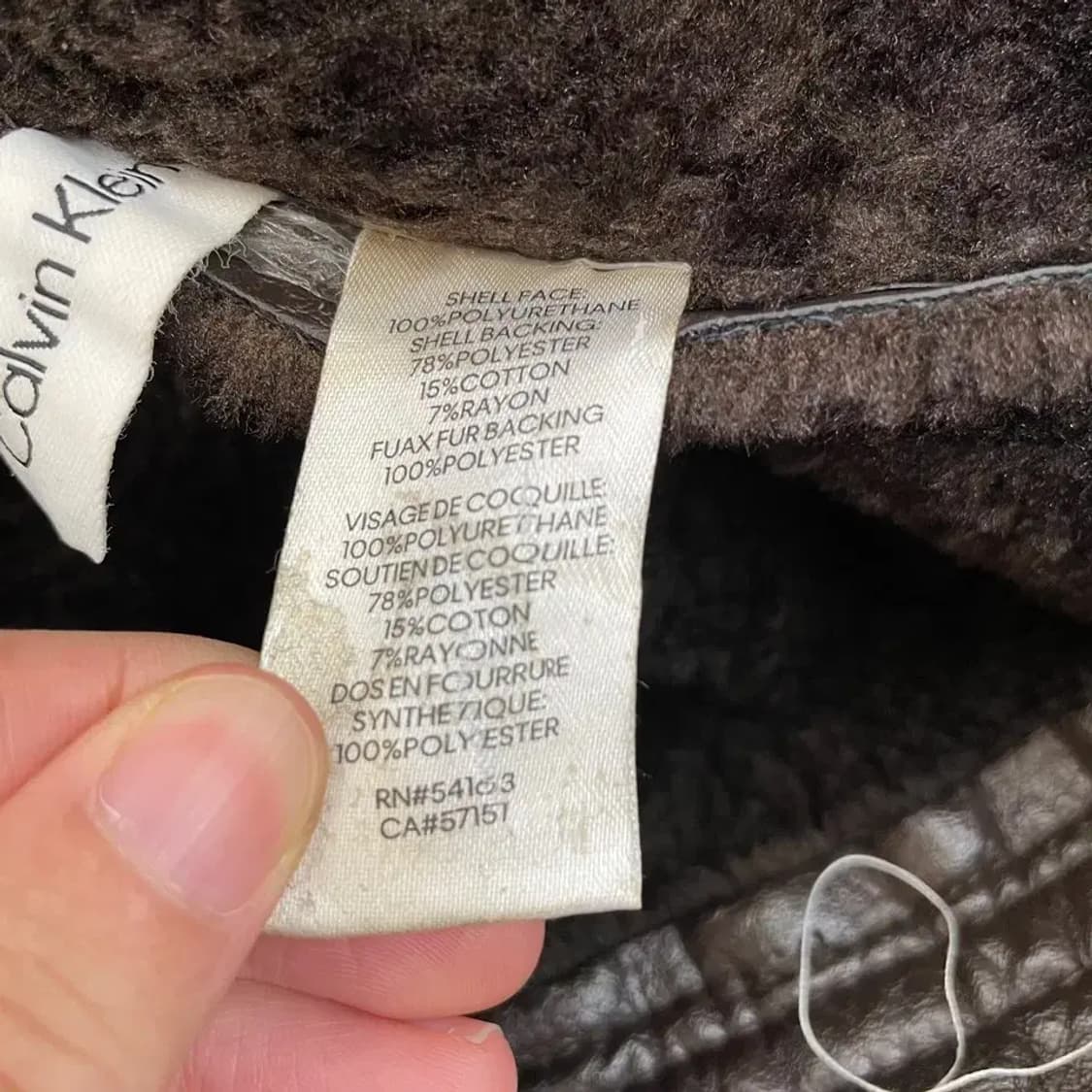 L 캘빈클라인 남성 무스탕 가죽자켓 100 상품이미지6