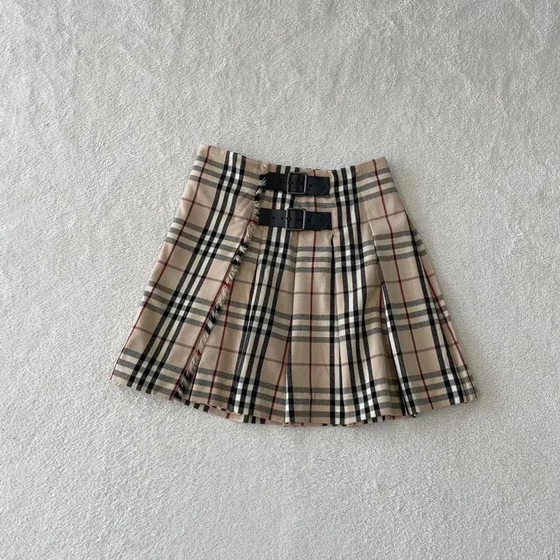 64 버버리 여성 체크노바 울스커트 치마 상품이미지3