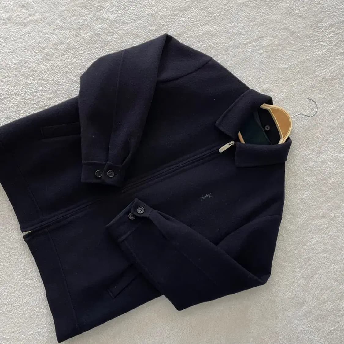 입생로랑 울 블루종 자켓 100 올드스쿨 상품이미지3