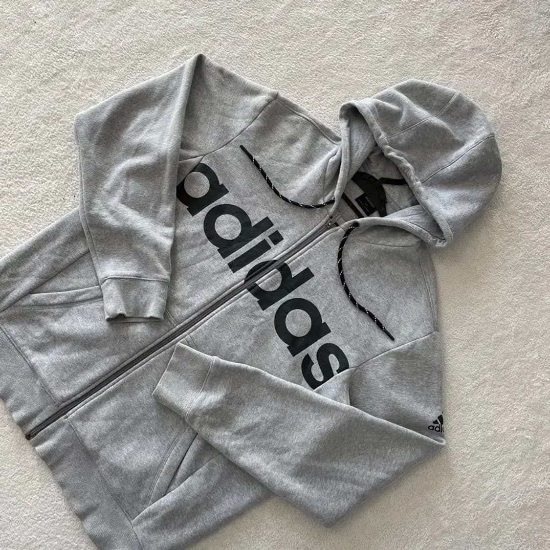 110 아디다스 기모 후드집업 상품이미지2