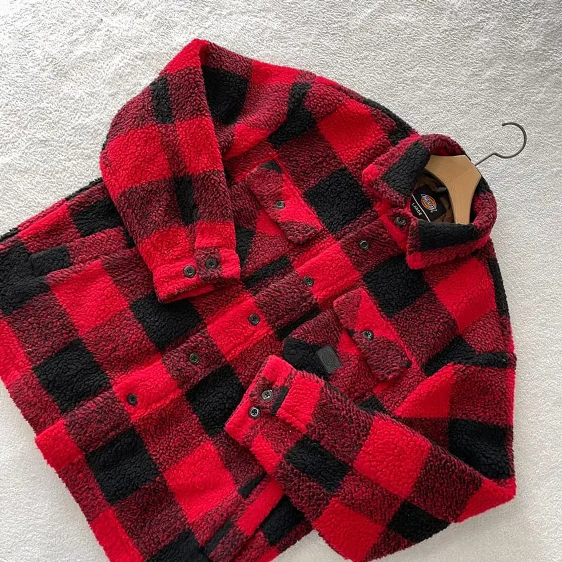 L 디키즈 쉐르파 패딩셔츠 자켓 플란넬 체크 상품이미지3