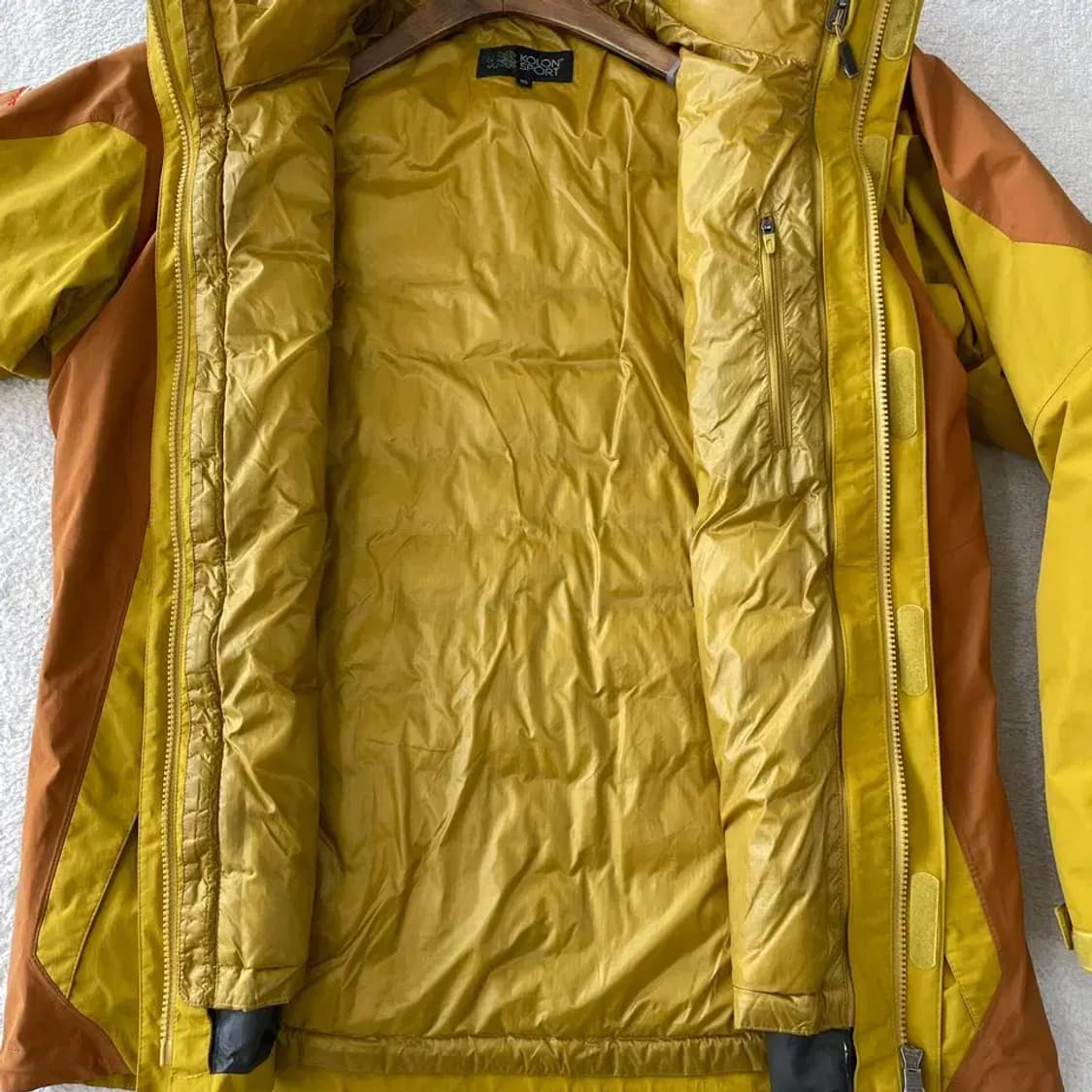 XL 코오롱 남성 고어텍스 구스다운 패딩 바람막이 105 상품이미지9