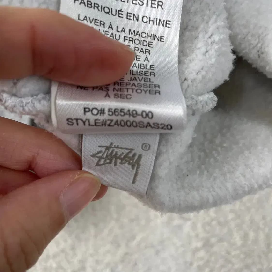 스투시 그레이 후드티 S 상품이미지8