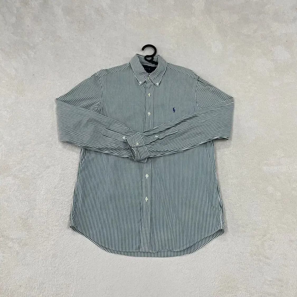 M 폴로 신형 코튼스트레치 그린스트라이프 셔츠 남성 상품이미지1