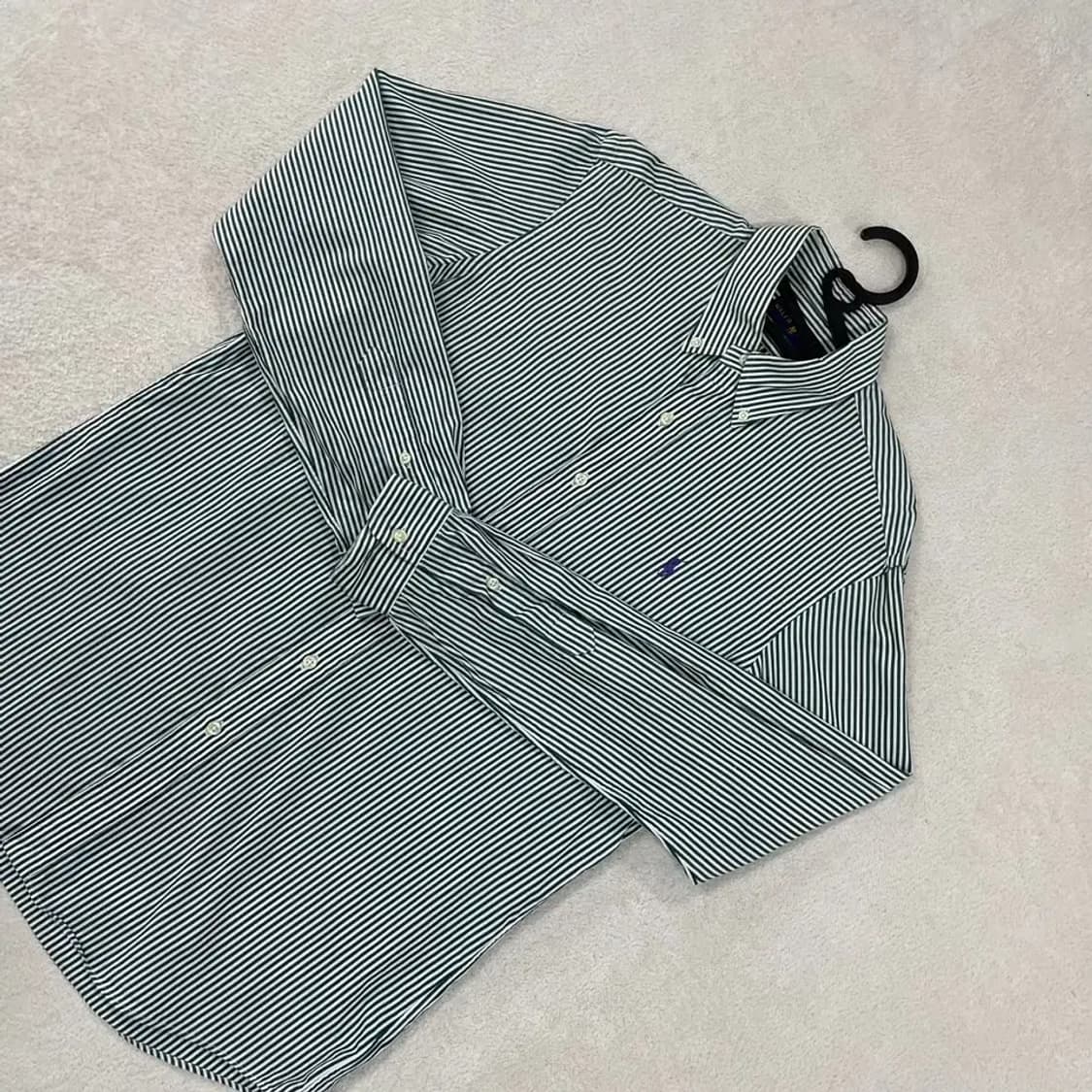 M 폴로 신형 코튼스트레치 그린스트라이프 셔츠 남성 상품이미지3