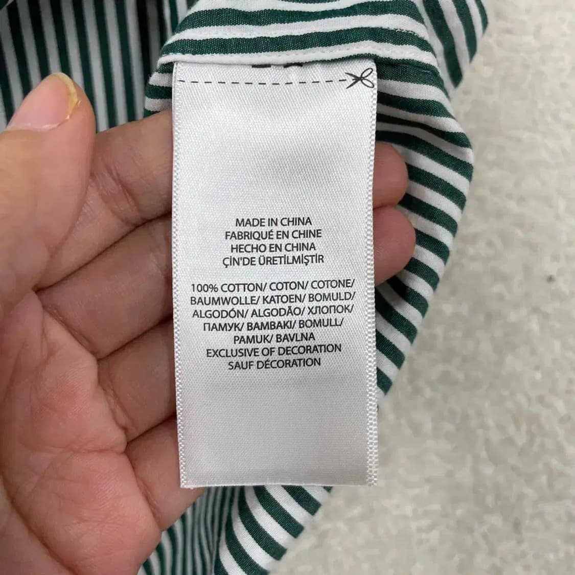 M 폴로 신형 코튼스트레치 그린스트라이프 셔츠 남성 상품이미지6