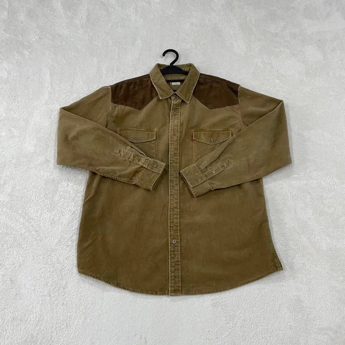 XL 리바이스 웨스턴 코듀로이 셔츠 105 스웨이드 상품이미지3