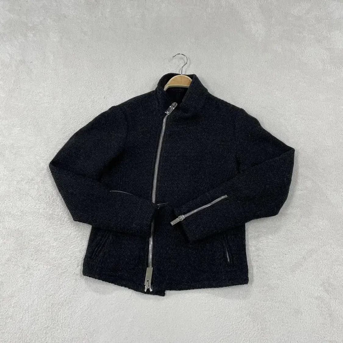 M 알마니 남성 울 트위드 니트집업 자켓 95 엠포리오 상품이미지1