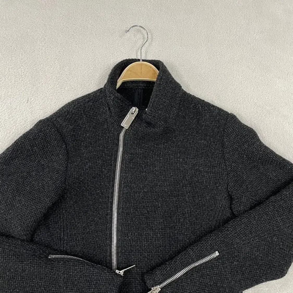 M 알마니 남성 울 트위드 니트집업 자켓 95 엠포리오 상품이미지2