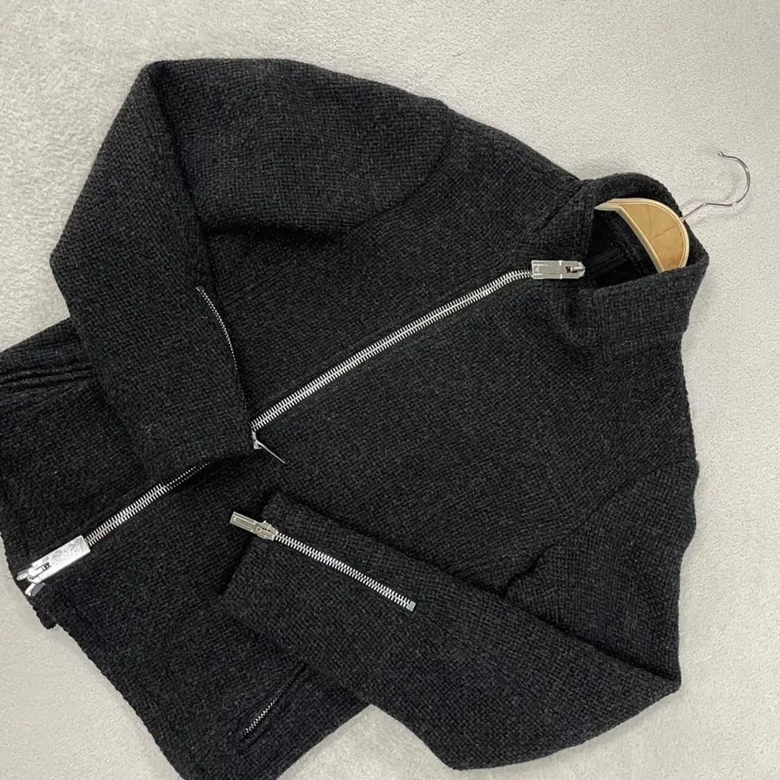 M 알마니 남성 울 트위드 니트집업 자켓 95 엠포리오 상품이미지3