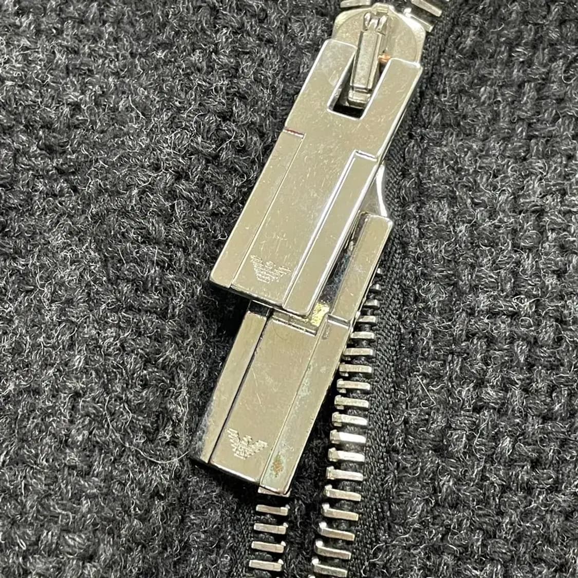 M 알마니 남성 울 트위드 니트집업 자켓 95 엠포리오 상품이미지5