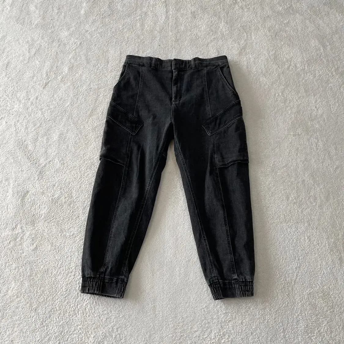 34 시스템옴므 카고 흑청 조거데님바지 상품이미지1