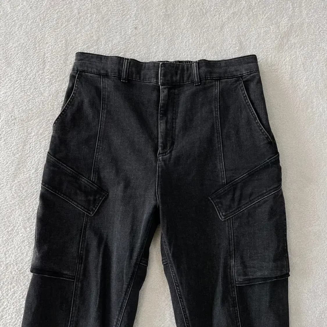 34 시스템옴므 카고 흑청 조거데님바지 상품이미지2