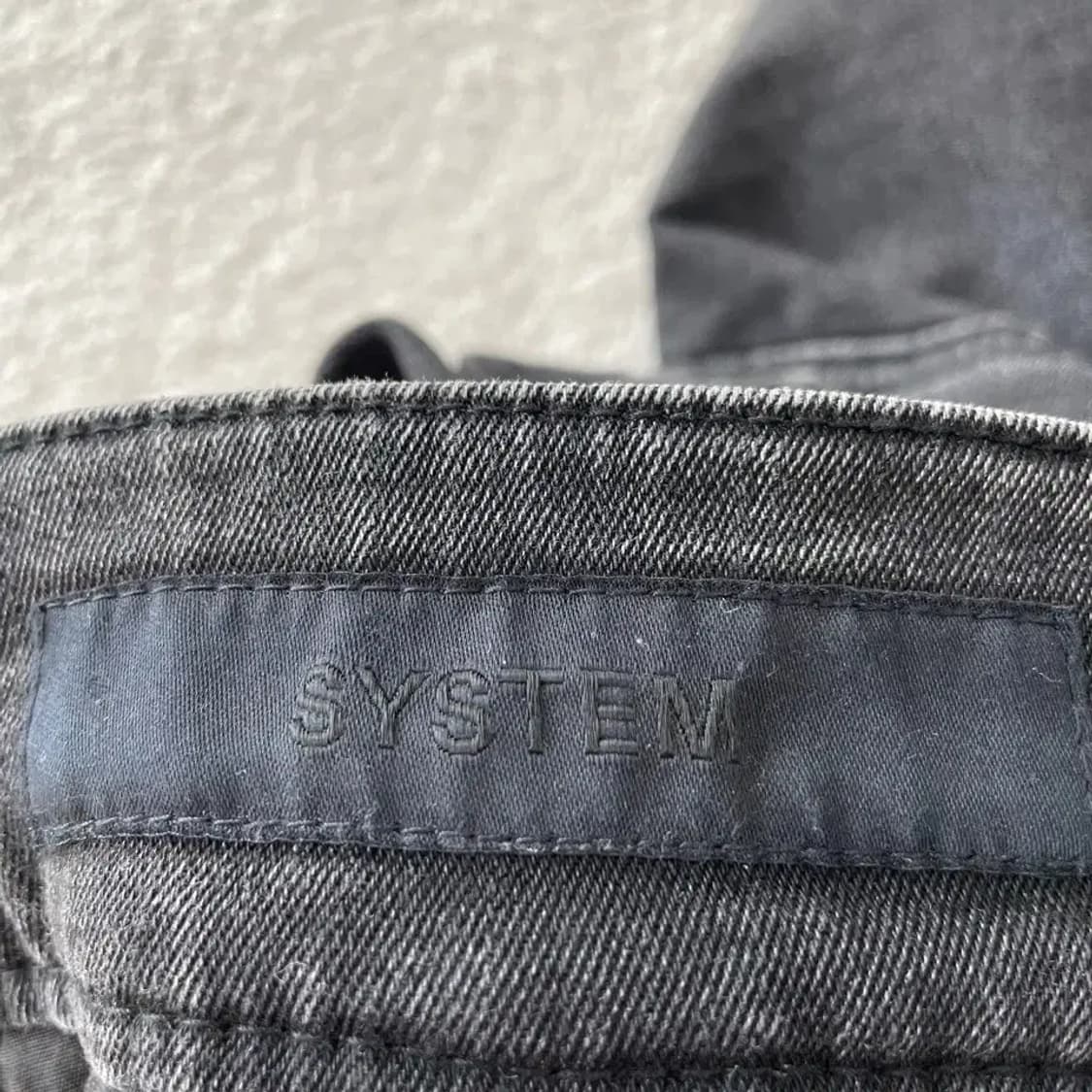 34 시스템옴므 카고 흑청 조거데님바지 상품이미지4