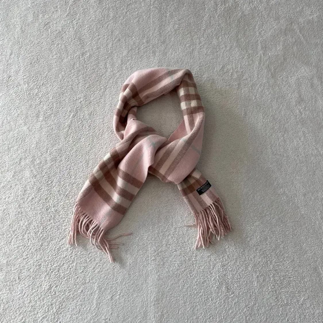 버버리 캐시미어 핑크 머플러 목도리 상품이미지7