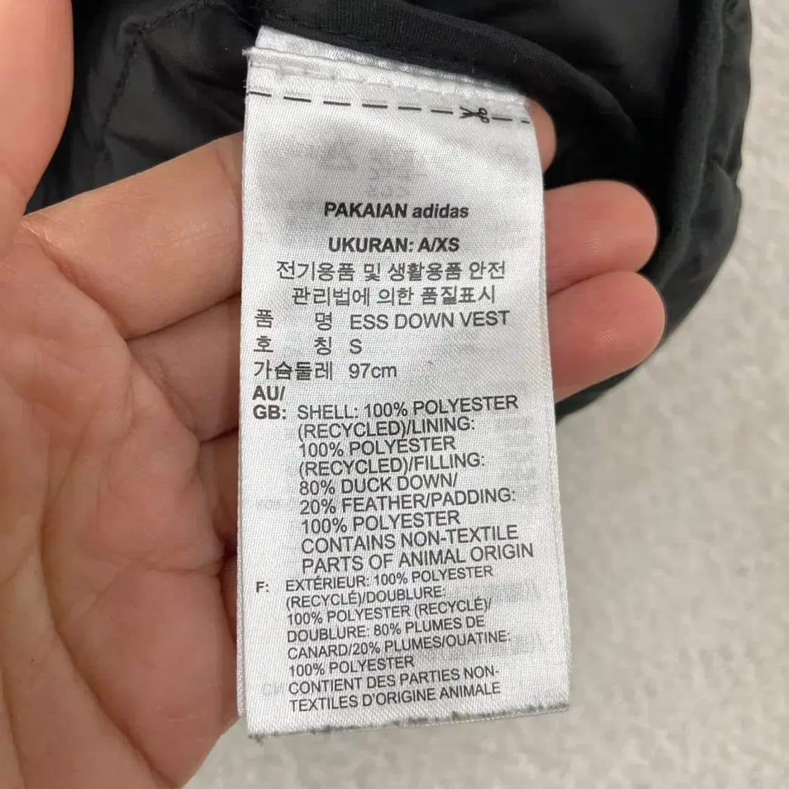 S 아디다스 덕다운 패딩조끼 상품이미지6