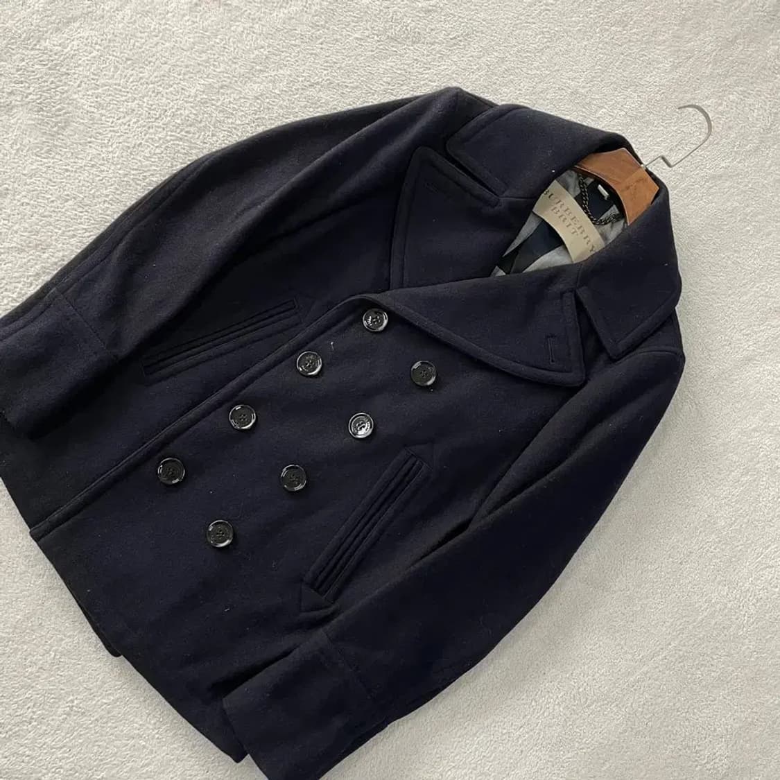 S 버버리 남성 피코트 자켓 네이비 상품이미지3