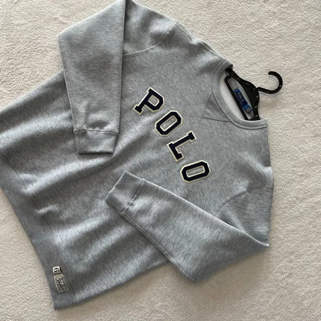 L 폴로 기모 맨투맨 로고 스펠 상품이미지3