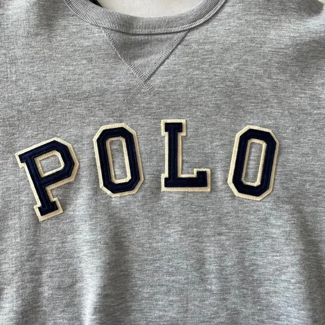L 폴로 기모 맨투맨 로고 스펠 상품이미지5