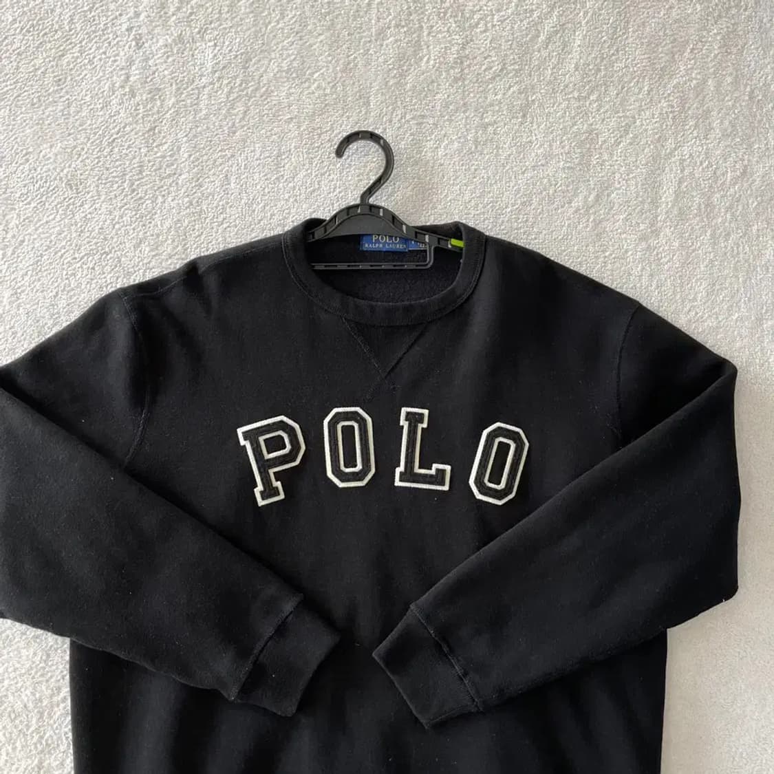L 폴로 블랙 로고 맨투맨 기모 스펠 상품이미지2
